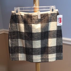 Madewell brand black and cream patterned skirt